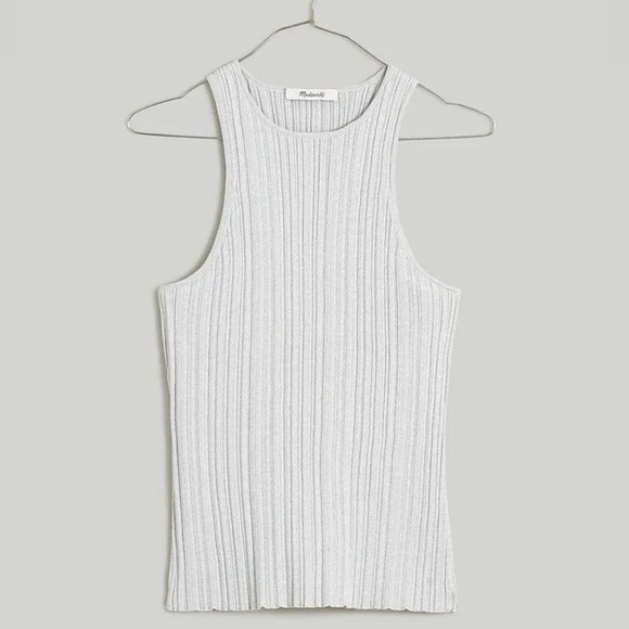 Madewell Tops - Madewell Signature Shimmer Knit Cutaway Sweater Tank